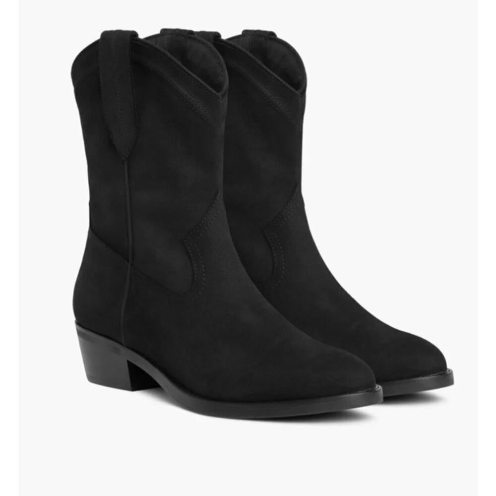 NEW Thursday Boot Co Liberty Black Matte Leather Ankle Boots Western 10.5